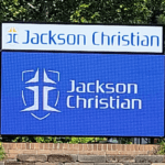 Jackson Christian School outdoor digital signage for church technology solutions