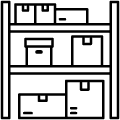 Storage warehouse icon