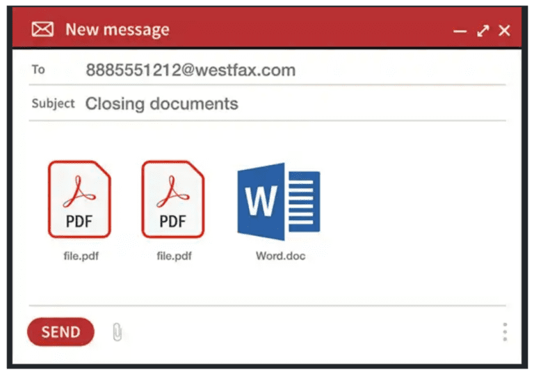 Screenshot of a digital fax message from WestFax