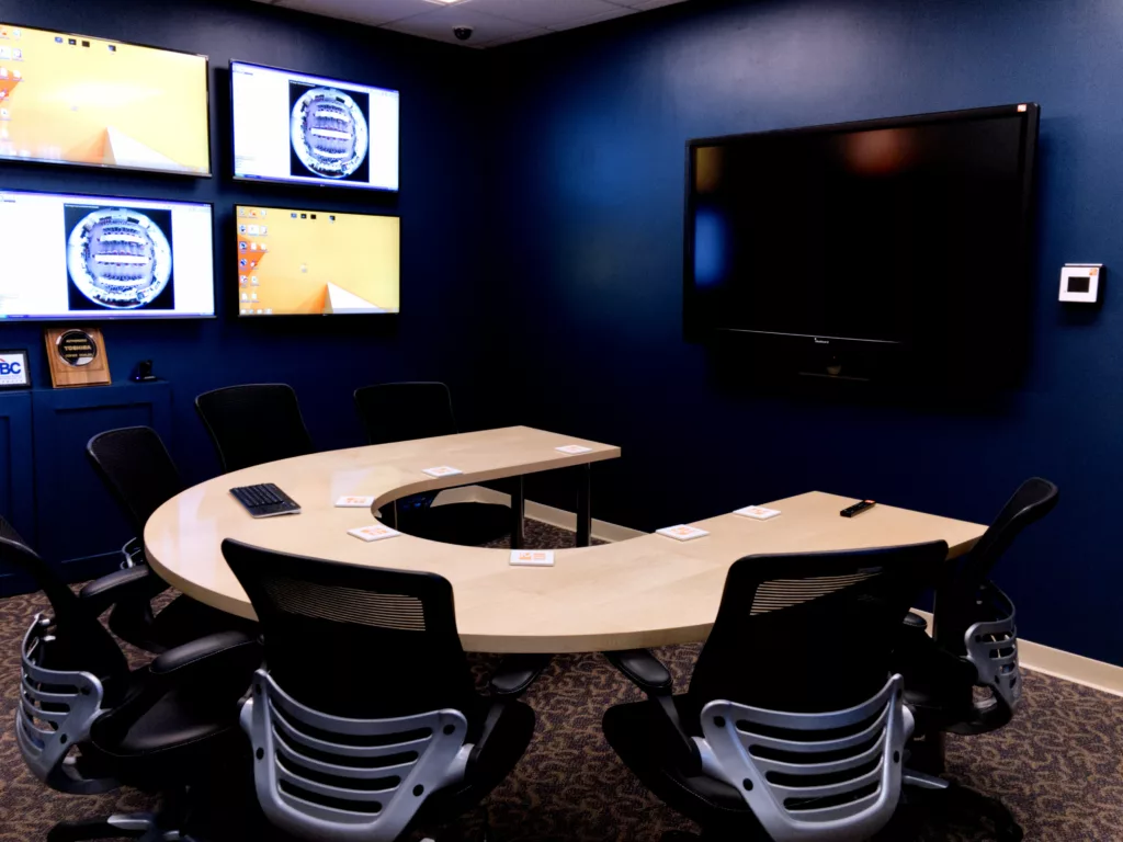 Step into MCC's Memphis demo room. Witness our advanced audio-visual capabilities, key card control systems, and CCTV cameras in action. Boost your security and enhance your communications with MCC's reliable, high-tech solutions.