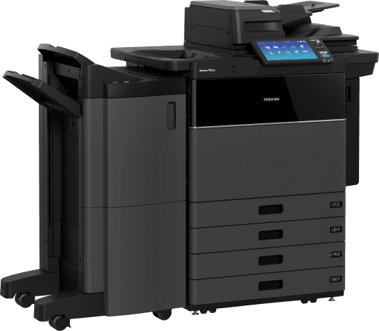 High-end Toshiba eStudio 7516AC copier showcased at MCC. This sleek, feature-rich copier offers superior efficiency, setting a new standard in office productivity.