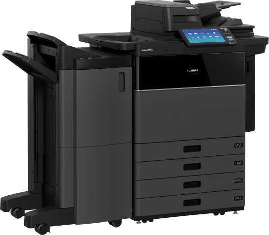 High-end toshiba estudio 7516ac copier showcased at mcc. This sleek, feature-rich copier offers superior efficiency, setting a new standard in office productivity.