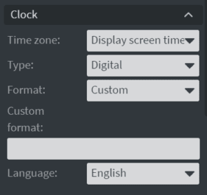 Mcc media clock custom format
