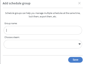 Add schedule group